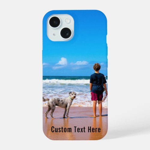 Custom Your Photo iPhone Case with Text Name