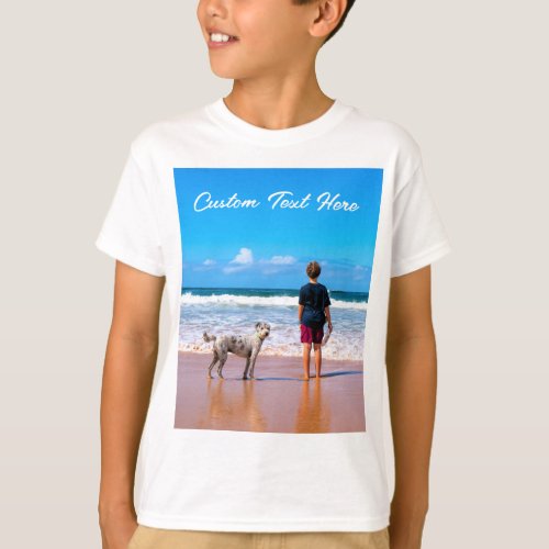 Custom Your Photo Kids T_Shirt Gift with Text Name