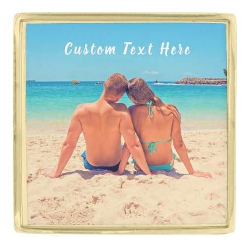 Custom Your Photo Lapel Pin Gift with Text