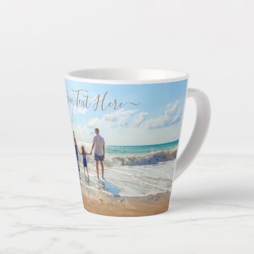 Custom Your Photo Latte Mug Gift with Text 