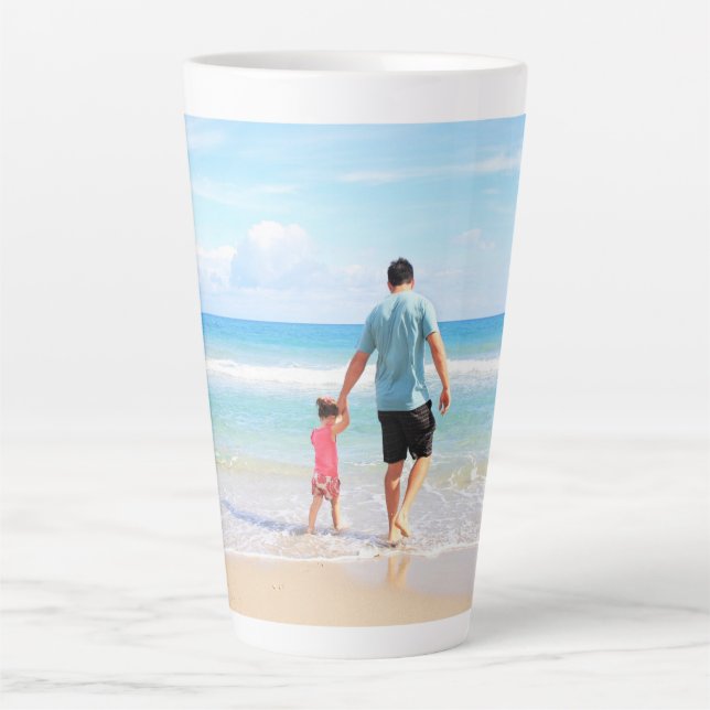 Custom Your Photo Latte Mug Personalized Gift (Front)