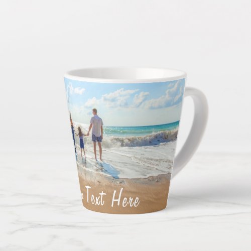 Custom Your Photo Latte Mug with Text Name