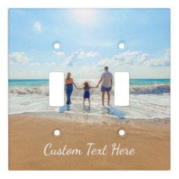 Custom Your Photo Light Switch Cover with Text