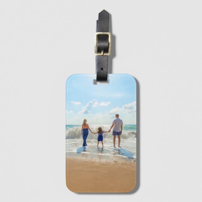 Custom Your Photo Luggage Tag Personalized (Front Vertical)