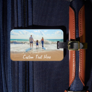 Custom Your Photo Luggage Tag with Text