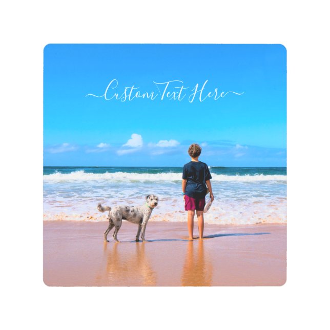 Custom Your Photo Metal Print with Text (Front)