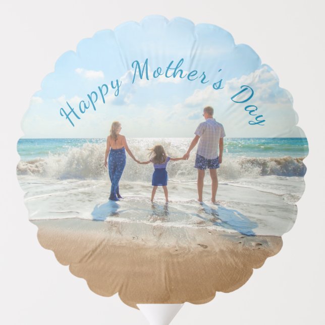 Custom Your Photo Mother's Day Balloon with Text (Back)