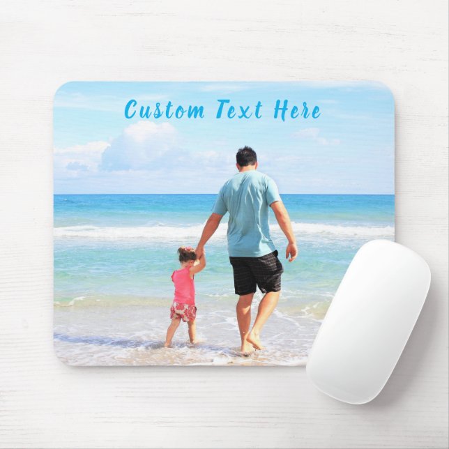Custom Your Photo Mouse Pad with Text Name (With Mouse)