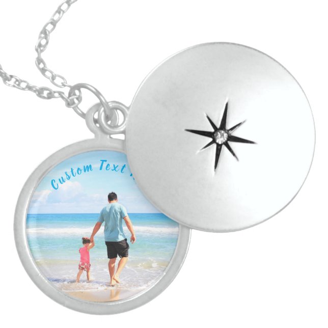 Custom Your Photo Necklace Gift with Text (Front)