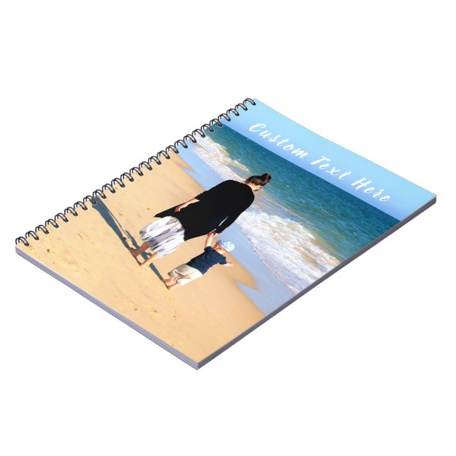 Custom Your Photo Notebook Gift Personalized Text (Left Side)