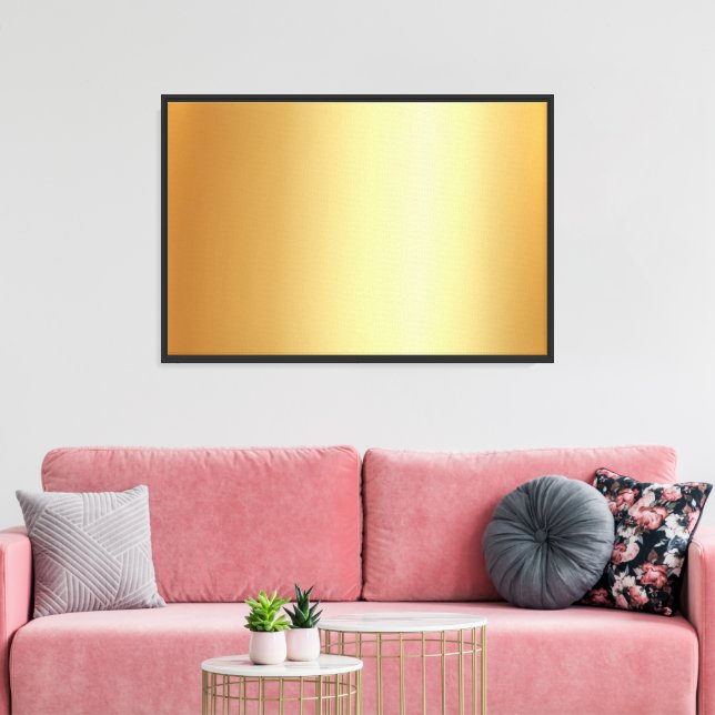Custom Your Photo on Blank Gold Background Luxury Canvas Print (Insitu(LivingRoom))