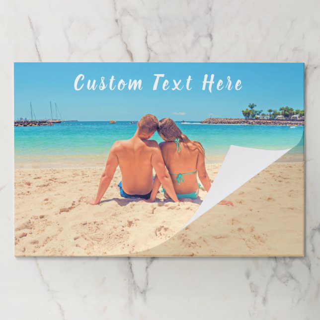 Custom Your Photo Paper Pad with Text (Folded)