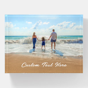 Custom Your Photo Paperweight Gift with Text