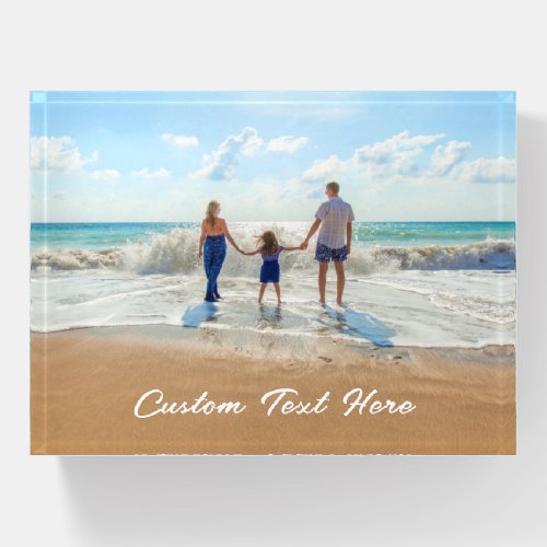 Custom Your Photo Paperweight Gift with Text