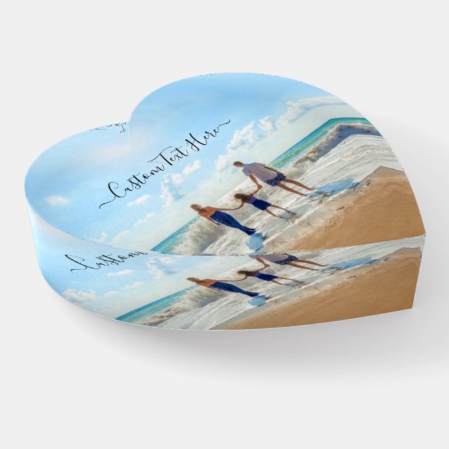 Custom Your Photo Paperweight Gift with Text Name (Angled)