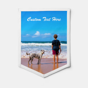 Custom Your Photo Pennant Gift with Text Name