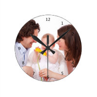 Custom your photo personalized wall clock, gift round clock