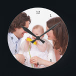 Custom your photo personalized wall clock, gift round clock<br><div class="desc">Replace photo with your own to personalize this wall clock.  great gift idea</div>