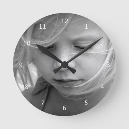 Custom Your Photo Personalized Wall Clock, Gift Round Clock