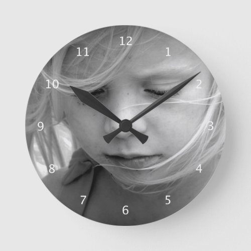 Custom your photo personalized wall clock gift round clock