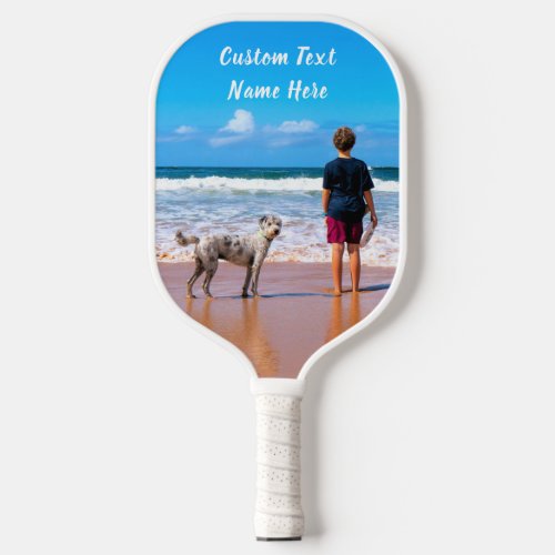 Custom Your Photo Pickleball Paddle Gift with Text