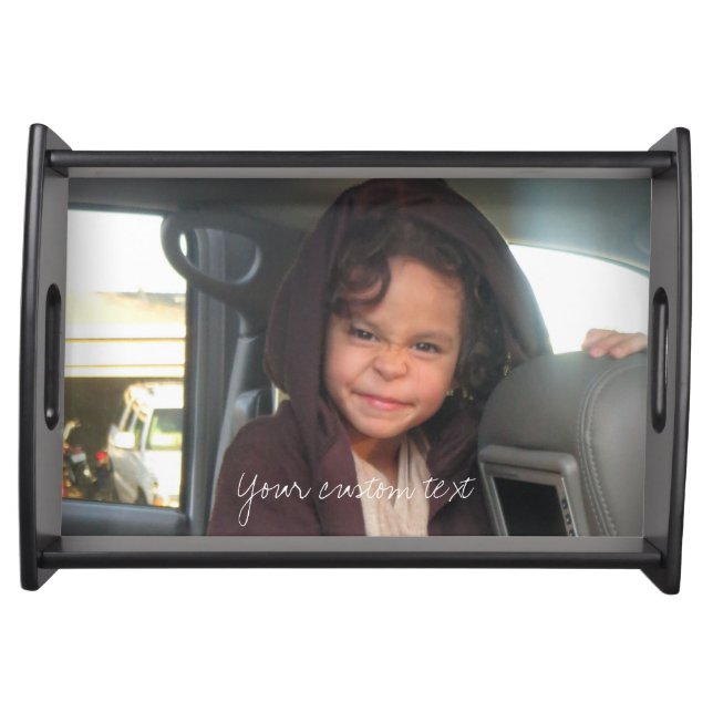 Custom YOUR PHOTO Picture Personalized Gift Serving Tray (Front)
