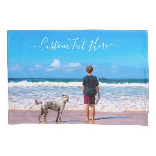 Custom Your Photo Pillow Case and Text Name