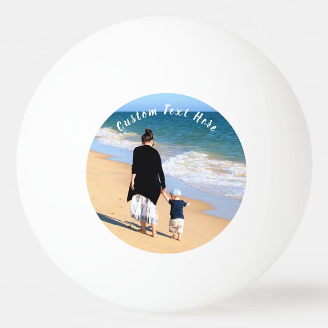 Custom Your Photo Ping Pong Ball with Text (Front)