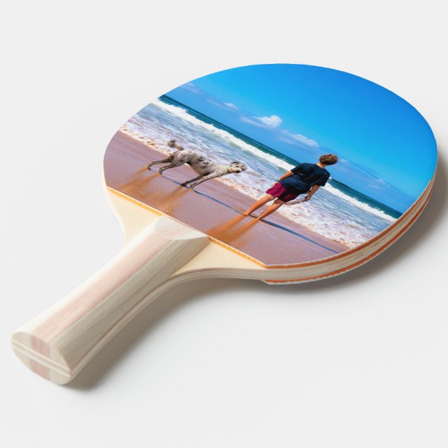 Custom Your Photo Ping Pong Paddle Gift (Front Angle)