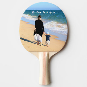 Custom Your Photo Ping Pong Paddle Gift with Text