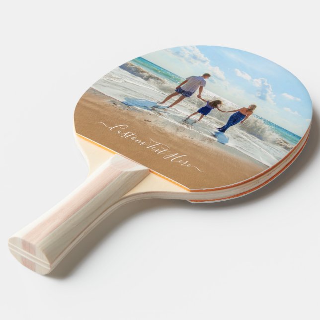 Custom Your Photo Ping Pong Paddles with Text (Front Angle)