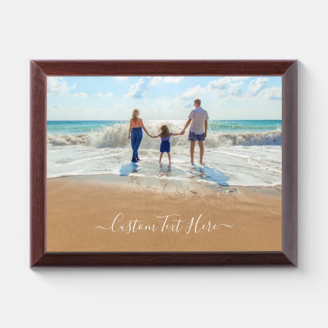 Custom Your Photo Plaque Gift with Text Name (Horizontal)