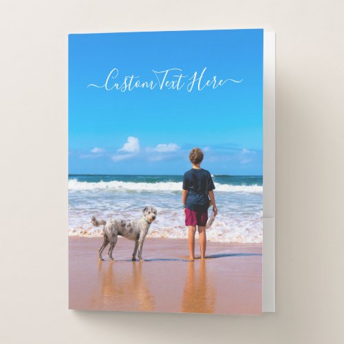 Custom Your Photo Pocket Folder with Text