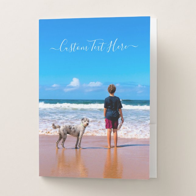 Custom Your Photo Pocket Folder with Text (Front)