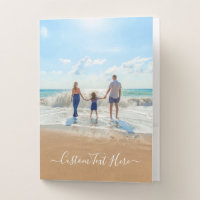Custom Your Photo Pocket Folders with Text