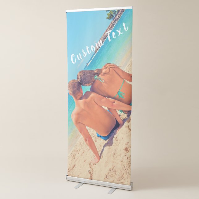 Custom Your Photo Retractable Banner with Text (3/4)