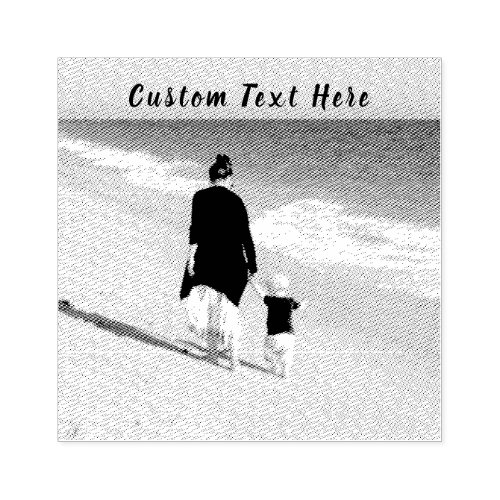 Custom Your Photo Rubber Stamp with Text