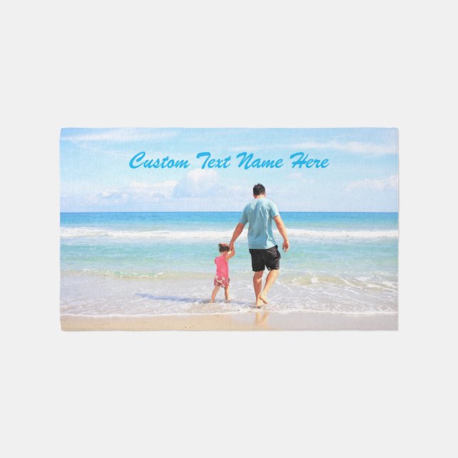 Custom Your Photo Rug with Text Petrsonalized (Front)
