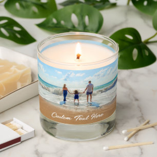 Custom Your Photo Scented Candle Gift with Text