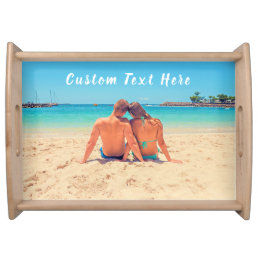 Custom Your Photo Serving Tray with Text