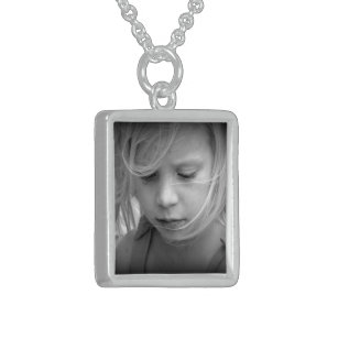 Custom your photo sterling silver necklace, gift sterling silver necklace