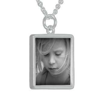 Custom Your Photo Sterling Silver Necklace  Gift Sterling Silver Necklace by customyourphotogifts at Zazzle