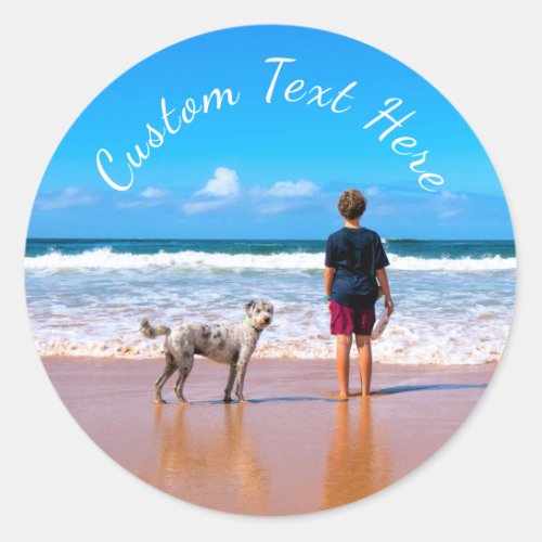 Custom Your Photo Sticker Gift with Text Name