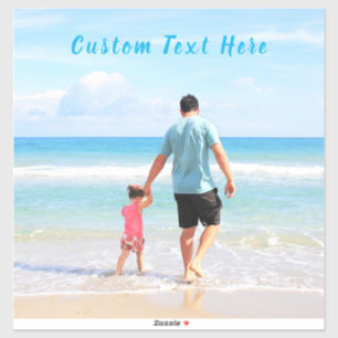 Custom Your Photo Sticker with Text Personalized