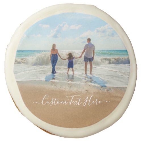 Custom Your Photo Sugar Cookie with Text