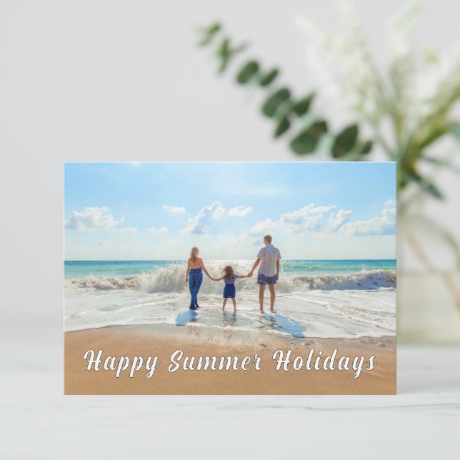 Custom Your Photo Summer Holidays Card (Standing Front)