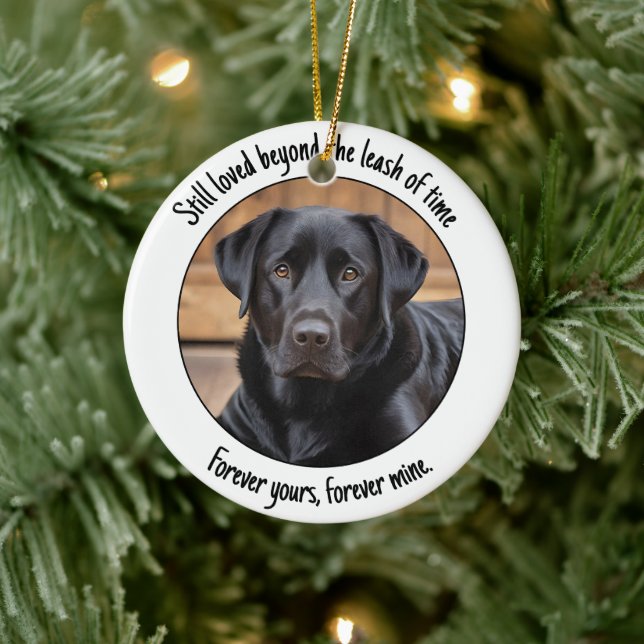 Custom Your Photo Sweet Verse Remembrance Memorial Ceramic Ornament (Tree)