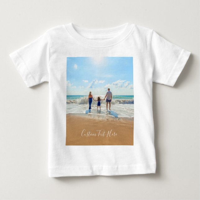 Custom Your Photo T-Shirt Gift with Text (Front)
