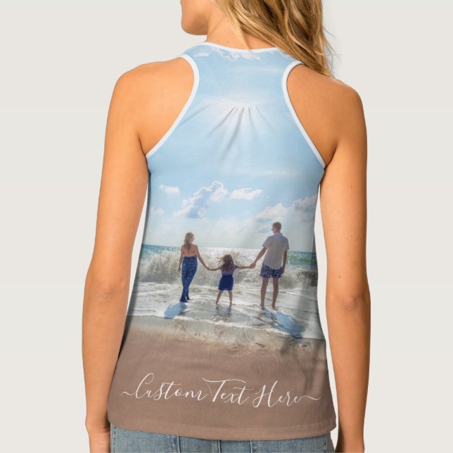 Custom Your Photo Tank Top Gift with Text Name (Back)