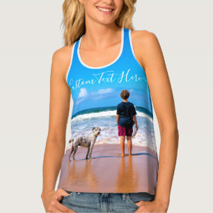 Custom Your Photo Tank Top with Text 